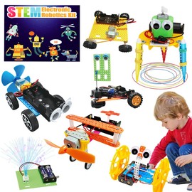 BIZOI STEM Solar Robot Toy, 7 in 1 Educational Experiment DIY Robotics Kit, Engineering Kits Activity Toys Gifts Age 6+ for Kids, DIY Robot Construction Set for Birthday