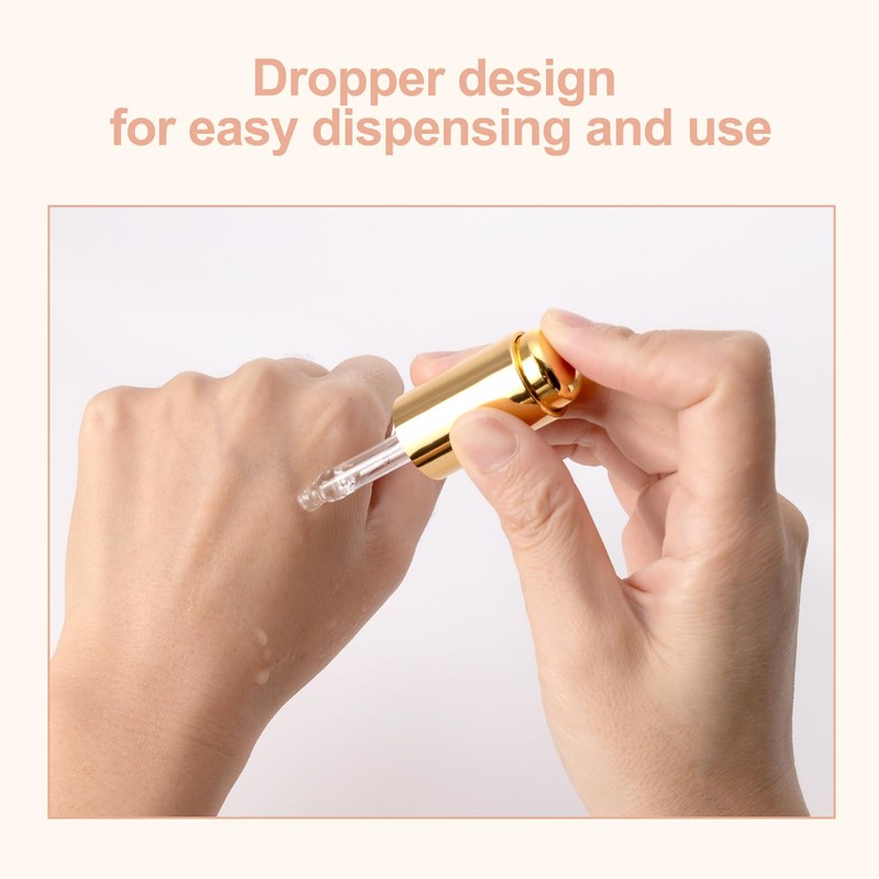 Ellbest 8Pcs 10ml Clear Press Dropper Bottles, Empty Refillable Essential