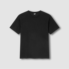 JAJU [JAJU] Men's Slub Short-Sleeve T-shirt_Black