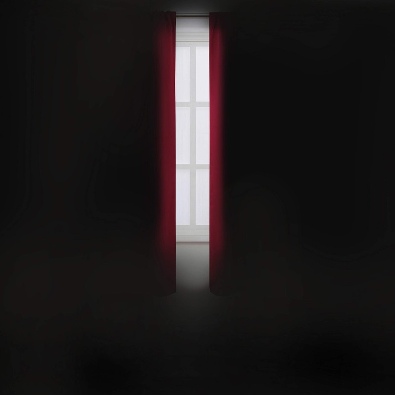 LEMOMO Red Blackout Curtains/42 x 63 Inch/Set of 2 Panels