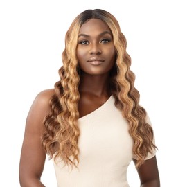 Outre Lace Front Wig Natural Baby Hairs HD Transparent Crimp Wave SONYA (DRFF2/CINSP)