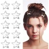 NINFEIQI 10 Pieces Metal Star Hair Clips, 3cm Snap Non