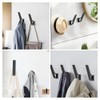 Coat Rack Hooks Wall Mounted Hold 50 lbs, Black 3Packs,