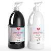 Smallbudi - Pintura acrílica blanca y negra, 69 onzas, botella