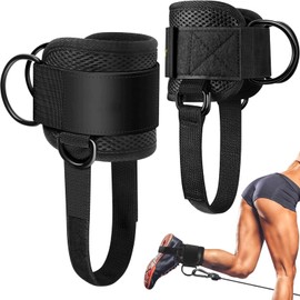 Grilletes para Tobillo Gym, Grilletes para Tobillo Gym Mujer de Primera Calidad, Anillo en D Doble Reforzado con Grilletes, Levantar los Glúteos, Tonificar las Piernas para Hombres y Mujeres