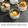 Bento Box Round Lunch Box Coffee Brown Stainless Steel Leakage