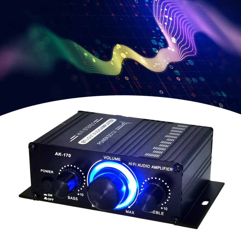 Car Audio Power Amplifier Dual Channel Circuit Guard Stereo Mini