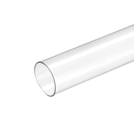 sourcing map Plastic Pipe Rigid Polycarbonate Round Tube Clear 1"(26mm) ID 1.1"(28mm) OD 9.6" (245mm) High Impact for Lighting, Models, Water Plumbing