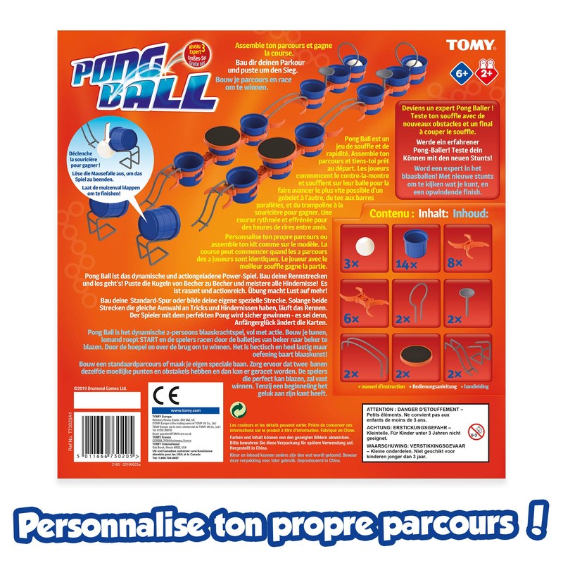 TOMY -14 Cups, 4 Ping Pong Balls, 8 Small, 6
