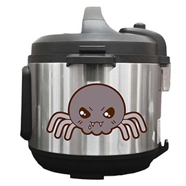 Menacingly Cute Dark Grey Spider - 7 inch Vinyl Decals for Instant Pot Appliances