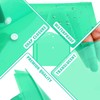 12pcs Plastic Filing Envelopes with Snap Button Closure ，Clear Document