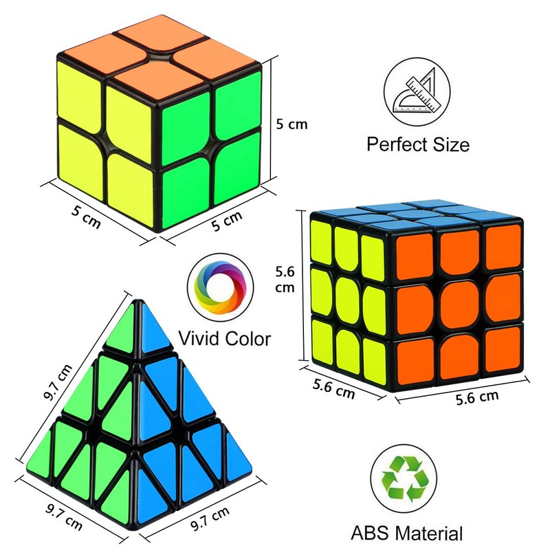 Speed Cube Set, Aitey 2x2 3x3 Pyramid Bundle Magic Cube