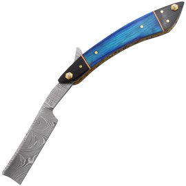 Old Ram Straight Razor | Straight Edge-Razor Sharp High Hardness Real Damascus Steel Cutthroat Straight Edge-Blade | Barber Razor (327)