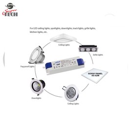 SuperTech LiFud No Flicker 40W LED Light Driver 220-240V/DC 33-40V/950-1050ma ~50/60Hz Male Cap [Energy Class A+++]