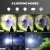 LED Powerful Flashlights 5 Pack, Bright Zoomable Tactical Flashlights High