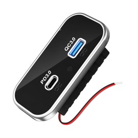 Kriogor USB C Socket 12 V Motorhome Charger, PD3.0 & QC3.0 USB Socket 12 V Installation Camper, Car USB Socket 12 V for Car Boat Truck Caravan