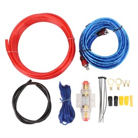 10 Gauge Amplifier Installation Kit 14.76ft Power Cable Subwoofer AMP Wiring Kit with 60A Fuse for Car Radio Subwoofers