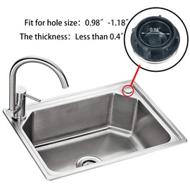 2 Pieces Kitchen Faucet Hole Cover Stainless Steel Sink Faucet Hole Plate Stopper Cover Blanking Metal Plug for Diameter 0.98 to 3 cm (35mm Short)