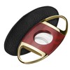 Cigar Cutter Stainless Steel Double Blade Guillotine with Leather Pouch