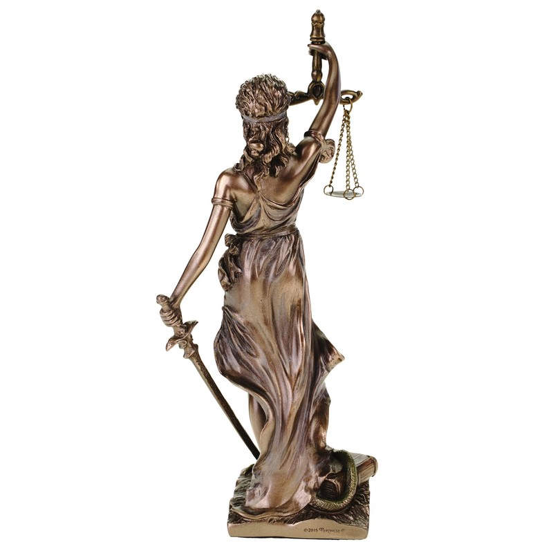 Veronese Justitia Goddess of Justice Bronzed Figurine 21 cm Bronzed