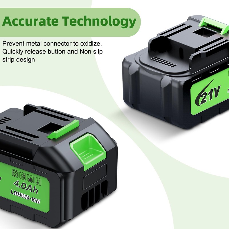 4.0Ah Leaf Blower Battery, Extended Runtime, LED Charge Indicator, Compatible
