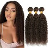 Color #4 Bundle Dark Brown Kinky Curly Human Hair Bundles