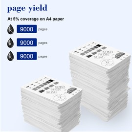 Pristar Compatible with HP 31 32XL Black Ink Bottle Set Replacement for HP Smart Tank Ink Refill 5000 5101 6001 7602 7301 7001 5102 Plus 651 551 455 457 450, 165 ML for 32XL Black Ink Refill Bottles