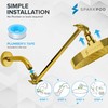 SparkPod 11" Solid Brass Shower Head Extension Arm - Flexible