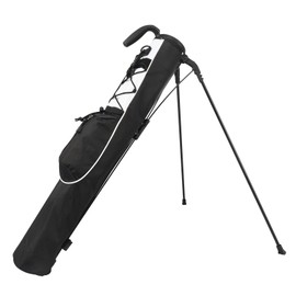 Golf Stand Bag, Small Lightweight Golf Bag for Men/Women, Easy to Carry and Durable Pitch n Putt Golf Bag for Driving Range, Par 3 and Executive Courses (Black)