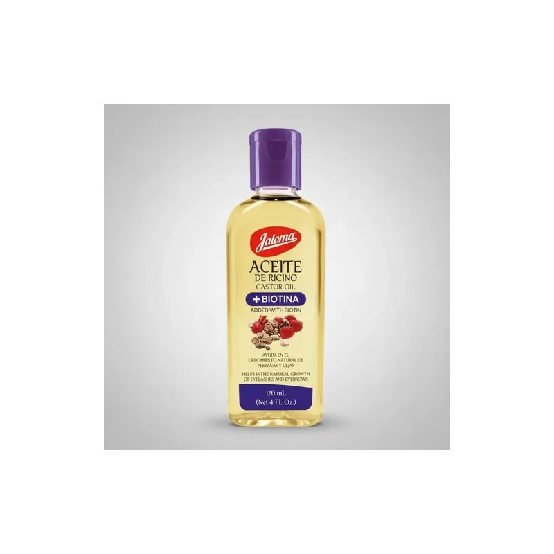 Aceite Jaloma Ricino+biotina 120 Ml Para Cejas Pestañas 2 Pz