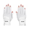 MAZEL Golf Gloves Women's Ambidextrous 16-18cm Fingertip Cut Gloves (White,