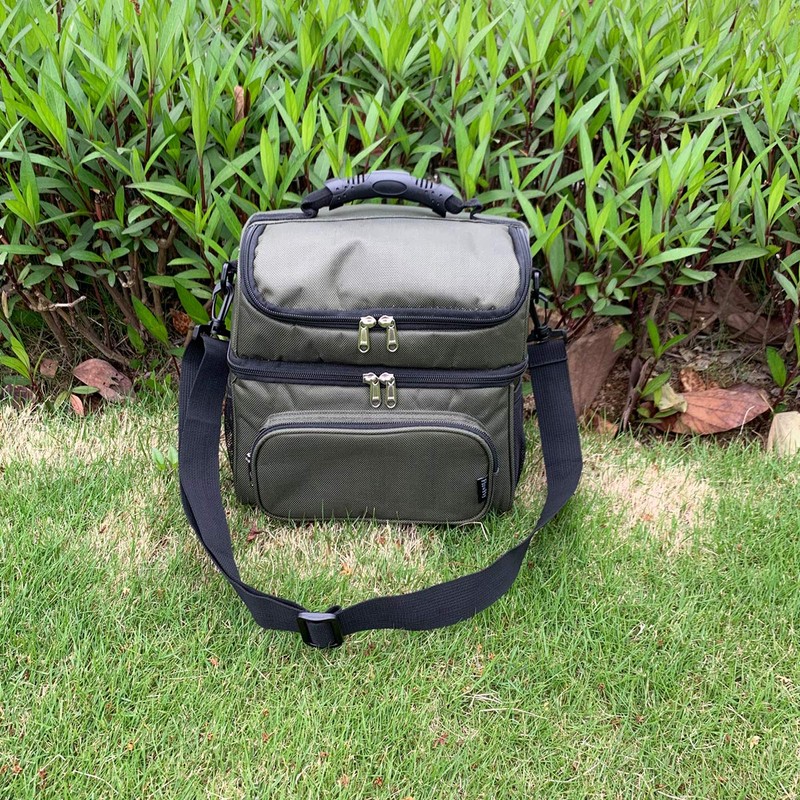 FlowFly Insulated Lunch Bag Adult Lunch Box Large Tote Double