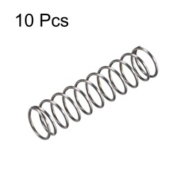 sourcing map Compression Spring 10 mm External End 0.8 mm Wire Size 20 mm Compressed Length 40 mm Free Length 30N Load Capacity Grey Pack of 10