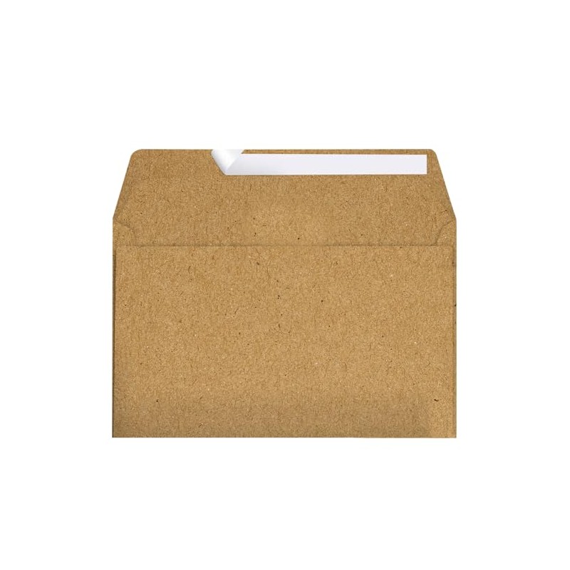 100 Envelopes C6 Kraft Paper 114 x 162 mm without