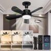 Socket Fan Light with Remote and App Control 19.7inch Socket