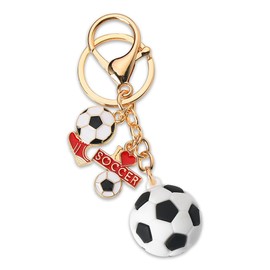 Soccer Lovers Gifts for Girls Boys 3D Soccer Ball Keychain for Daughter Son Graduation Gifts for Mom Dad Birthday Gifts for Football Fans Coach End of Season Gifts for Soccer Players Keychains