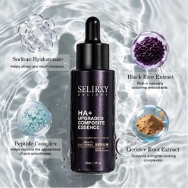 Hyaluronic Acid Serum for Face, Peptides, Black Rice Extract