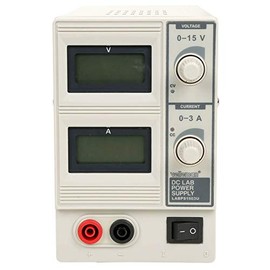 Velleman LABPS1503U - DC Lab Power Supply 0-15 VDC / 0-3 A Max with Dual LCD Display