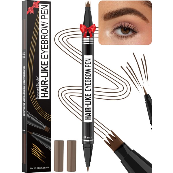 Microblading Eyebrow Pen - Eyebrow Pencil Magical 2-in-1 Dual-Ended Waterproof