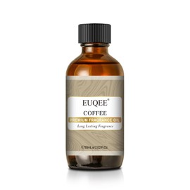 EUQEE EUQEE 60ML Coffee Fragrance Oil 2.02 Fl oz Premium Fragrance Essential Oils with Glass Dropper for Diffuser, DIY Bath Bombs, Aromatherapy, Soap Candle Making