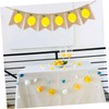 HOMSFOU Lemon Garland Decorative Garland Hessian Banner Bunting With Lemon