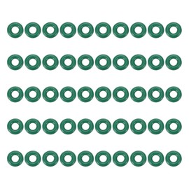 PATIKIL Fluorine Rubber O-Ring 5mm OD 2mm ID 1.5mm Width, 50Pcs Metric FKM Sealing Gasket Replacement for Seal Plumbing and Faucet Hose Machinery Plumbing Valves, Green