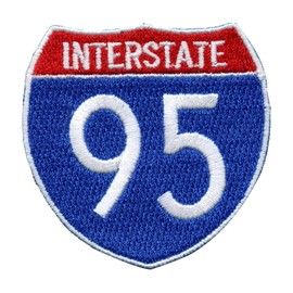Interstate 95 Patch I-95 Freeway Sign Embroidered Iron On