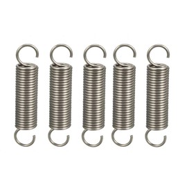 sourcing map Extended Tension Spring Wire Diameter 0.047" , OD 0.39" , Free Length 1.97" Stainless Steel Small Dual Hook Tension Spring 5pcs