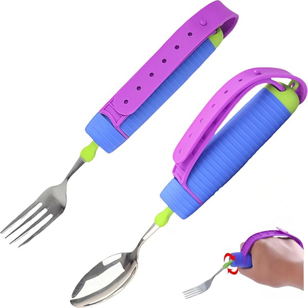 Bendable Adaptive Utensils for Elderly, Weighted Utensils for Hand Tremors,