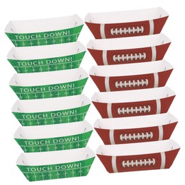 Ipetboom 20pcs Packing Box Football Rugby Food Plates Paper Plate Food Serving Food Boats Supplies Tableware Ball Paper Party Bowls Birthday Food Trays Party Supplies Paper Bowl Cardboard