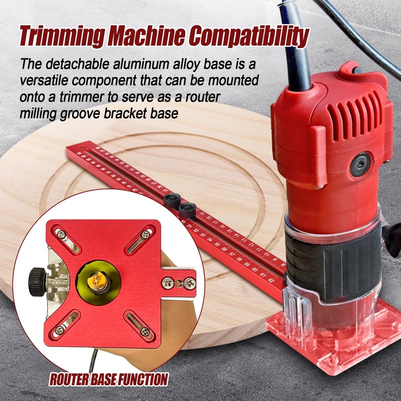 4 in 1 Router Milling Groove Holder, Aluminium Alloy Router