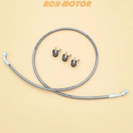 R&C Rear Braided Brake Hose Line For 2007 Can-Am Outlander 500 / Renegade 800 2007