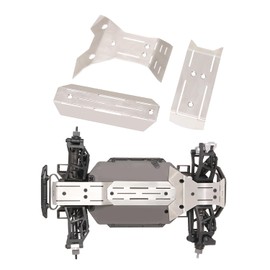 XinGeeek Stainless Steel Chassis Armor Set Front & Rear Skid Plate Guard for Traxxas Mini Maxx RC Upgrade Parts