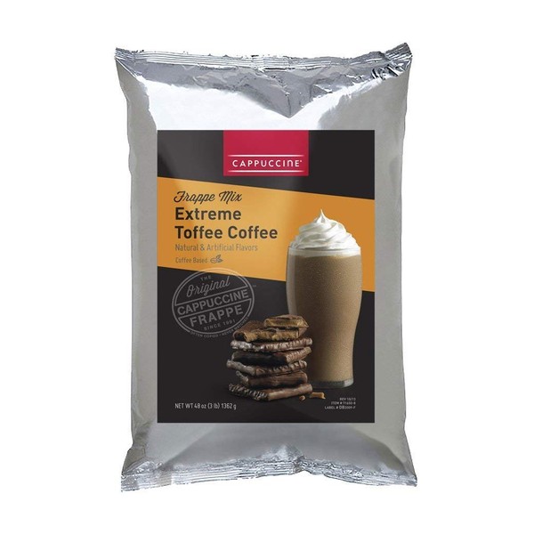 Cappuccine Extreme Toffee Coffee Frappe Mix - 3 lb Bag